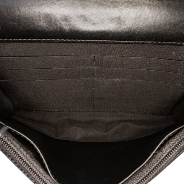 Pre-owned Chanel Paris in Rome CC Bicolor Quilted Lambskin Wallet On Chain Black