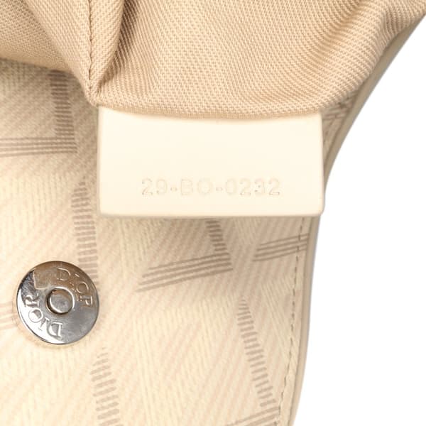 Pre-owned Dior Coated Canvas CD Diamond Nautic Saddle Crossbody White