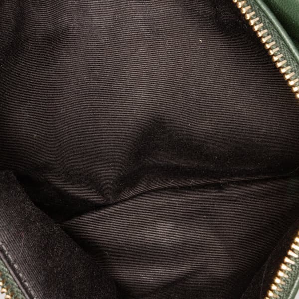 Pre-owned Saint Laurent Diamond Quilted Lambskin Angie Chain Bag Green