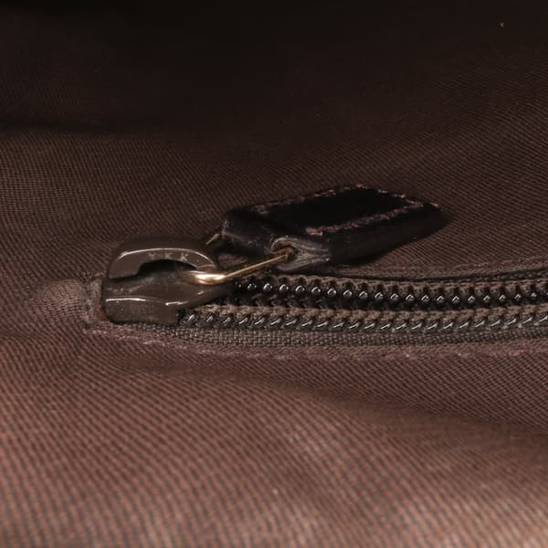 Pre-owned Gucci Medium Leather Diamante Bright Business Bag Brown