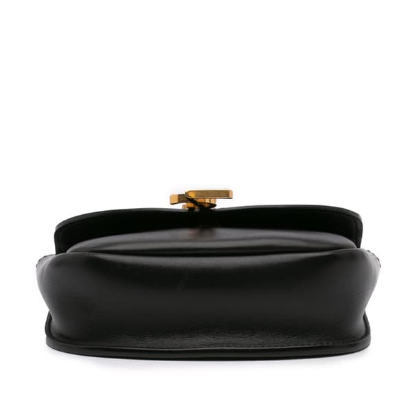 Pre-owned Saint Laurent Small Leather Monogram Kaia Crossbody Black