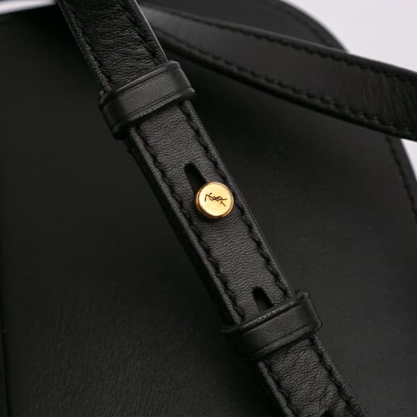 Pre-owned Saint Laurent Small Leather Monogram Kaia Crossbody Black