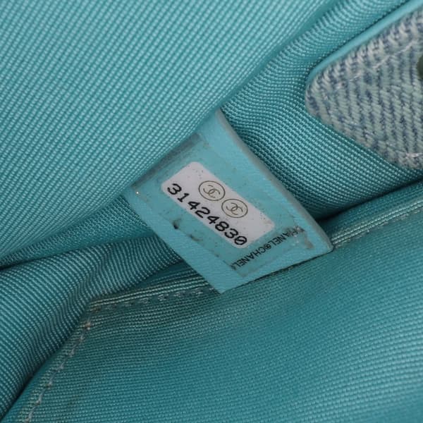 Pre-owned Chanel Mini CC Quilted Denim Messenger Flap Blue