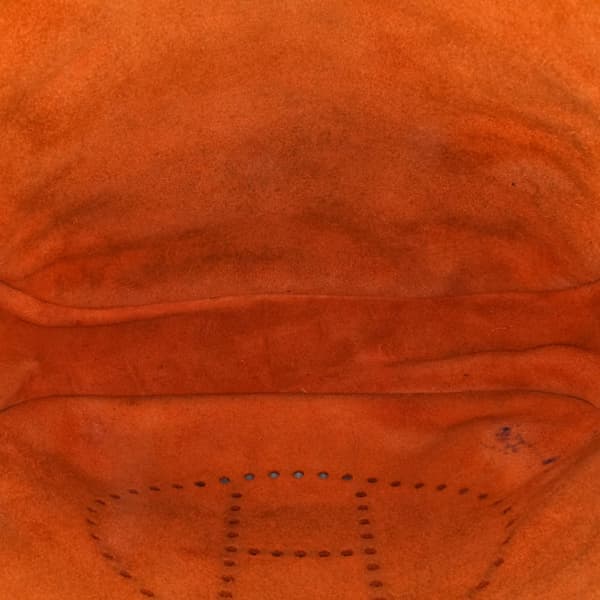 Pre-owned Hermès Clemence Evelyne III PM Orange