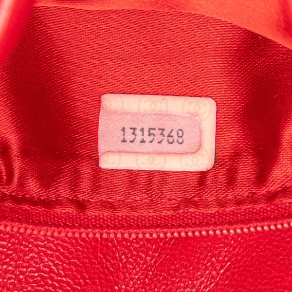 Pre-owned Chanel CC Quilted Lambskin Tassel Camera Bag Red