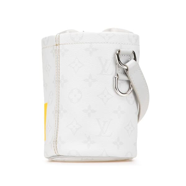 Pre-owned Louis Vuitton Monogram Chalk Nano Sling Bag Gray