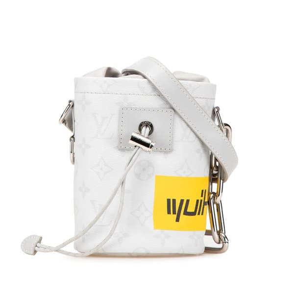 Pre-owned Louis Vuitton Monogram Chalk Nano Sling Bag Gray
