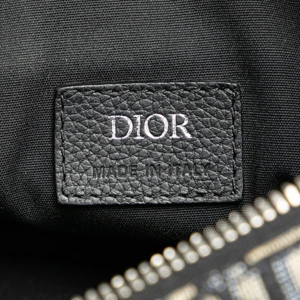 Pre-owned Dior Oblique Canvas Saddle Crossbody Blue