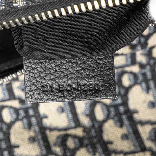 Pre-owned Dior Oblique Canvas Saddle Crossbody Blue