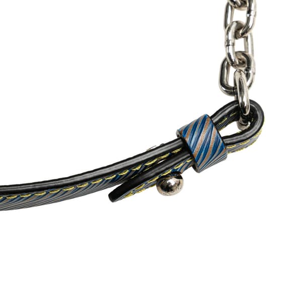 Pre-owned Louis Vuitton Epi Denim Twist MM Blue