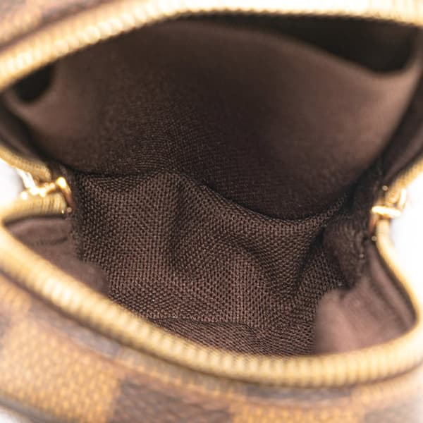 Pre-owned Louis Vuitton Damier Ebene Etui Okapi PM Brown