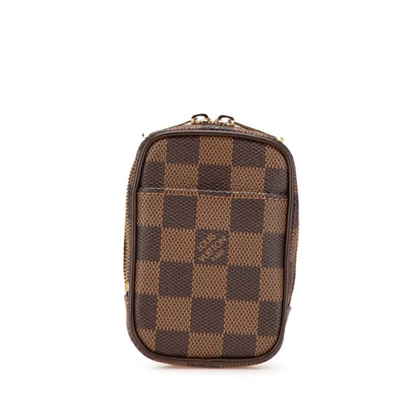 Pre-owned Louis Vuitton Damier Ebene Etui Okapi PM Brown