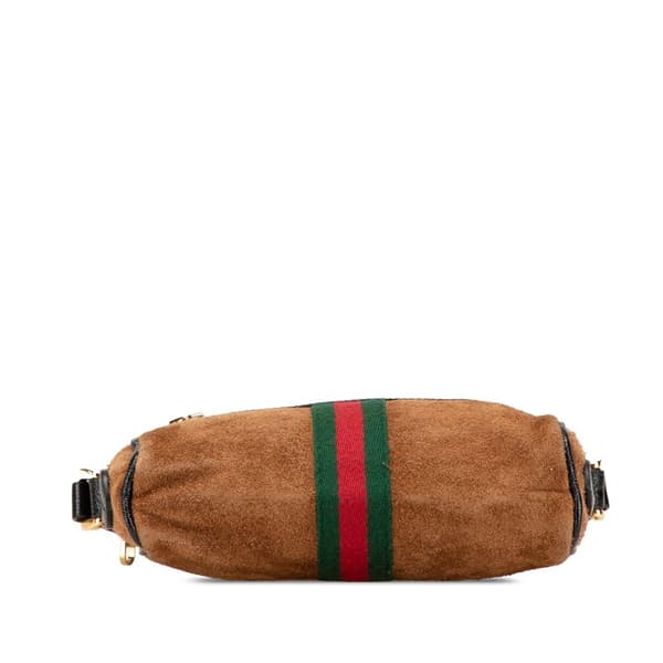 Pre-owned Gucci Mini Suede Ophidia Crossbody Brown