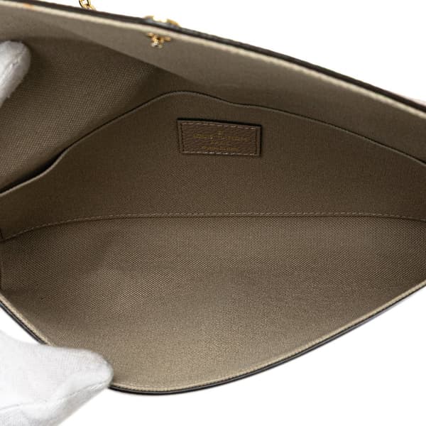 Pre-owned Louis Vuitton Bicolor Monogram Empreinte Pochette Felicie Brown