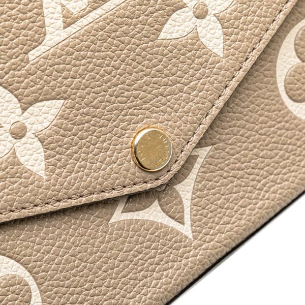 Pre-owned Louis Vuitton Bicolor Monogram Empreinte Pochette Felicie Brown
