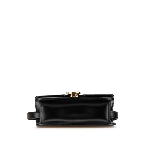 Pre-owned Burberry Mini Leather TB Crossbody Black