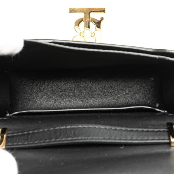 Pre-owned Burberry Mini Leather TB Crossbody Black