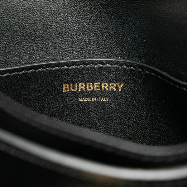 Pre-owned Burberry Mini Leather TB Crossbody Black