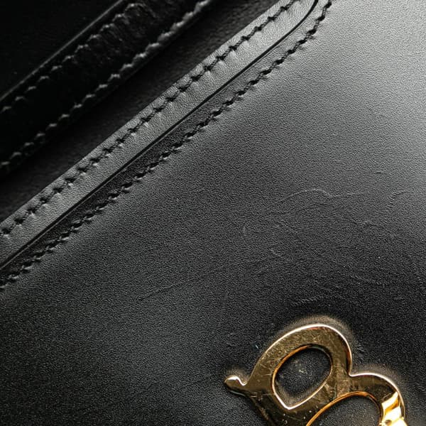 Pre-owned Burberry Mini Leather TB Crossbody Black