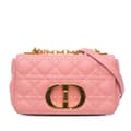 Pikkukuva 1 / 10: Pre-owned Dior Small Grained Calfskin Cannage Caro Bag Pink