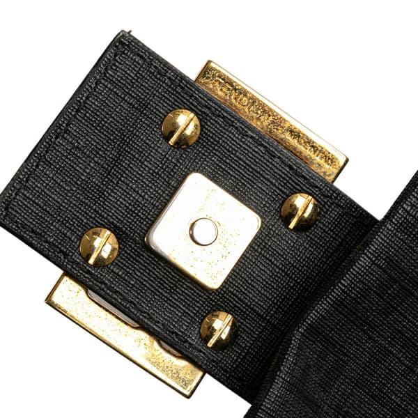 Pre-owned Fendi Zucchino Spalmati Crossbody Black