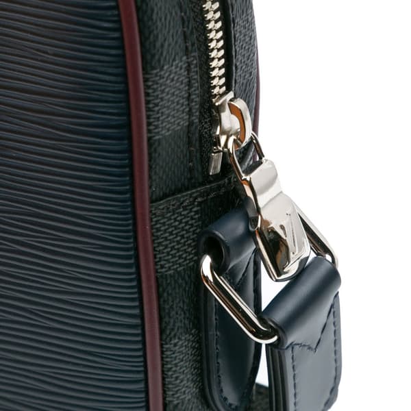 Pre-owned Louis Vuitton Epi Damier Graphite Danube Slim Black
