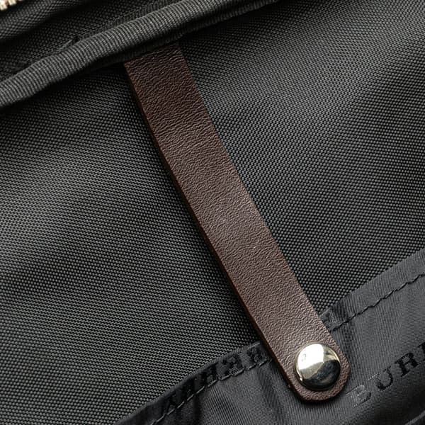 Pre-owned Burberry House Check Canvas Business Bag Brown