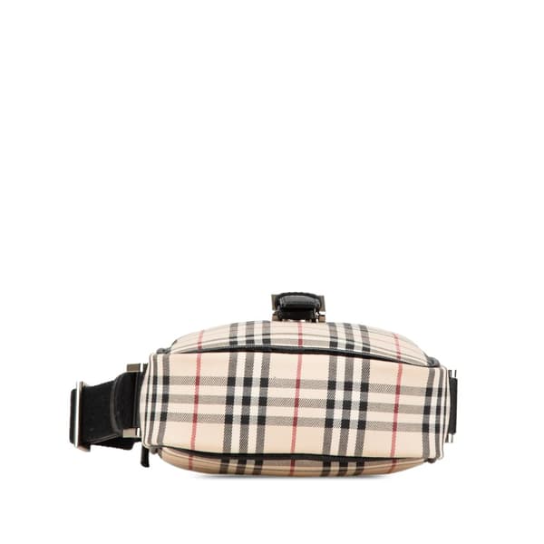 Pre-owned Burberry House Check Canvas Crossbody Brown