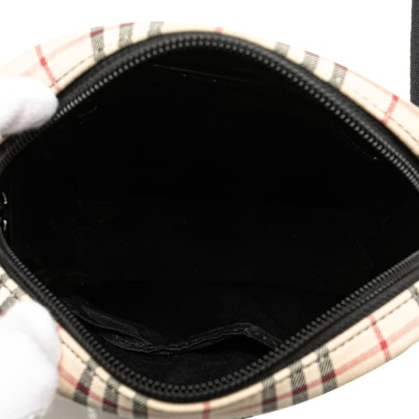 Pre-owned Burberry House Check Canvas Crossbody Brown