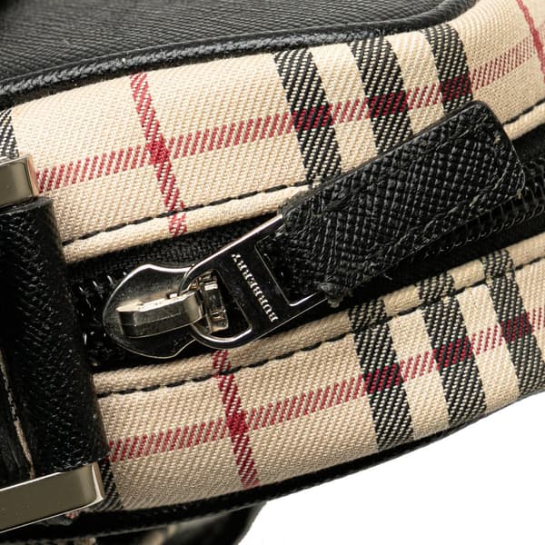 Pre-owned Burberry House Check Canvas Crossbody Brown