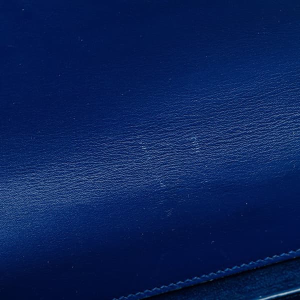 Pre-owned Saint Laurent Medium Smooth Calfskin Monogram Kate Tassel Crossbody Blue