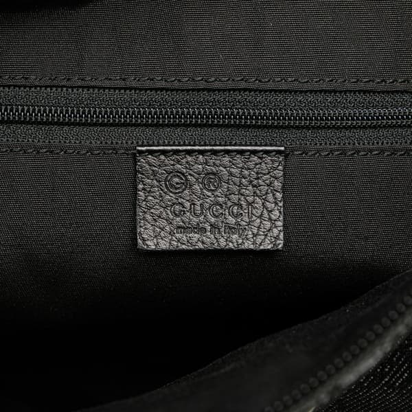 Pre-owned Gucci GG Canvas Abbey D Ring Crossbody Black