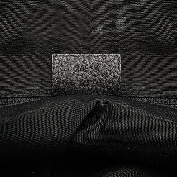 Pre-owned Gucci GG Canvas Abbey D Ring Crossbody Black