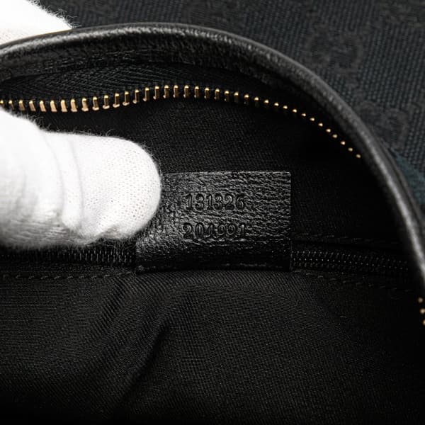 Pre-owned Gucci GG Canvas Abbey D Ring Crossbody Black