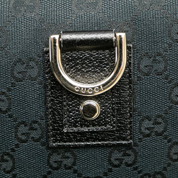 Pre-owned Gucci GG Canvas Abbey D Ring Crossbody Black