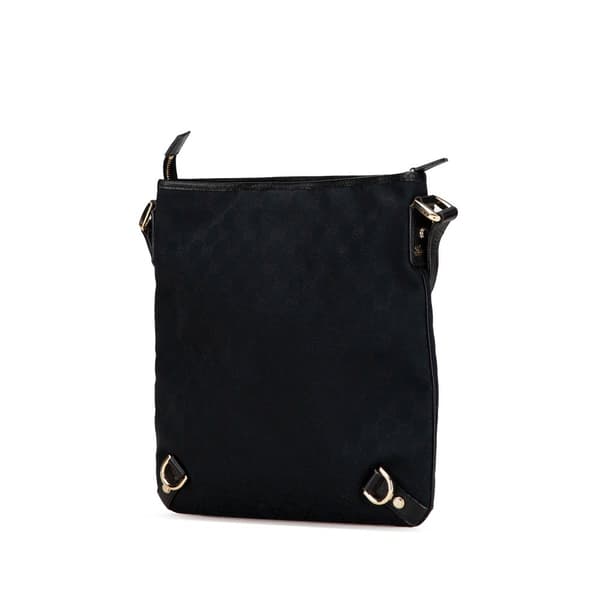 Pre-owned Gucci GG Canvas Abbey D Ring Crossbody Black