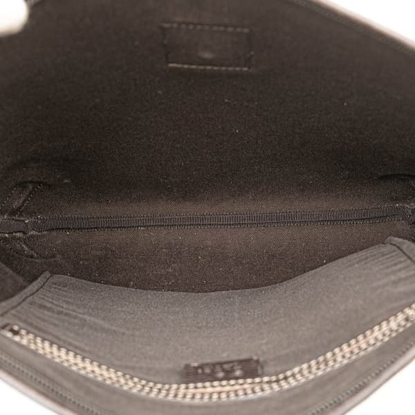 Pre-owned Gucci GG Crystal Abbey D Ring Crossbody Brown