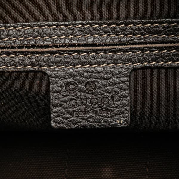 Pre-owned Gucci GG Crystal Abbey D Ring Crossbody Brown