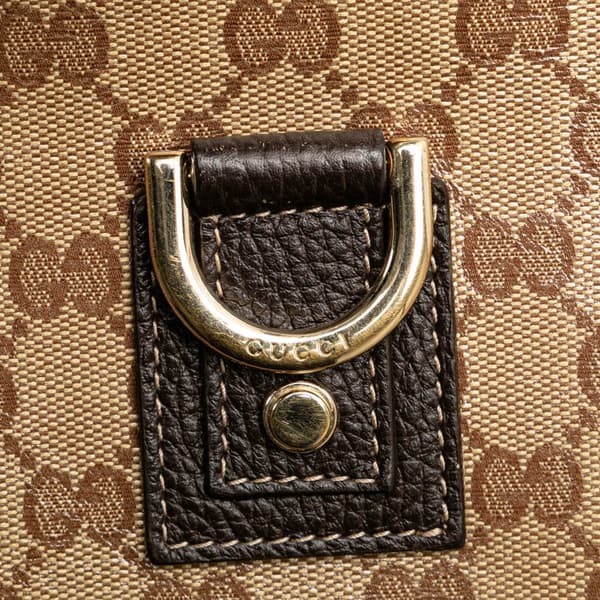 Pre-owned Gucci GG Crystal Abbey D Ring Crossbody Brown