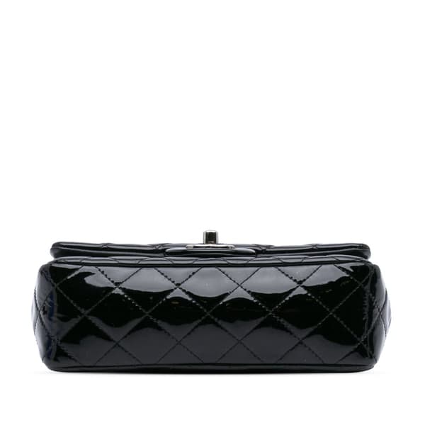 Pre-owned Chanel Mini Rectangular Classic Patent Single Flap Black