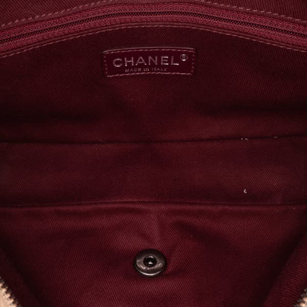 Pre-owned Chanel Medium Glazed Calfskin Duo Color Flap Brown