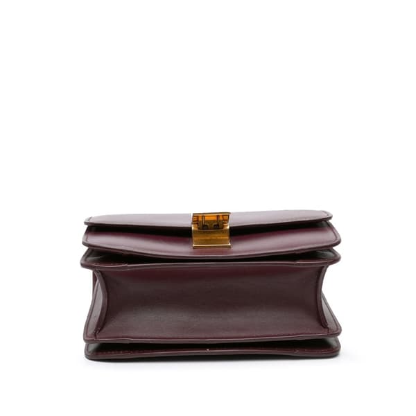 Pre-owned Celine Small Calfskin Classic Box Red