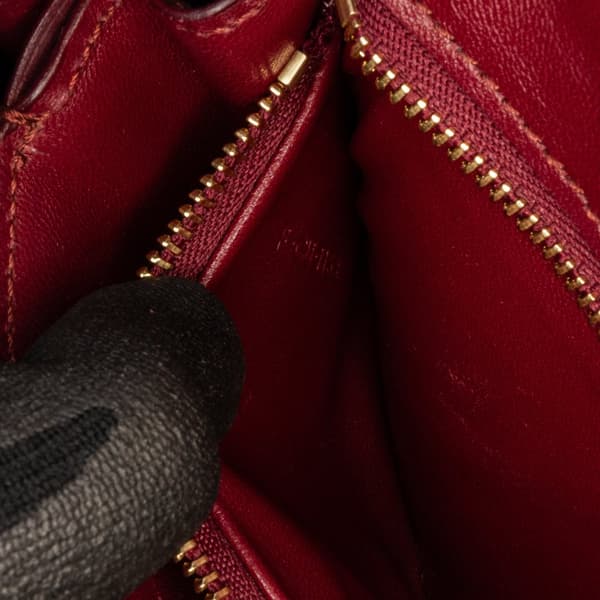 Pre-owned Celine Small Calfskin Classic Box Red