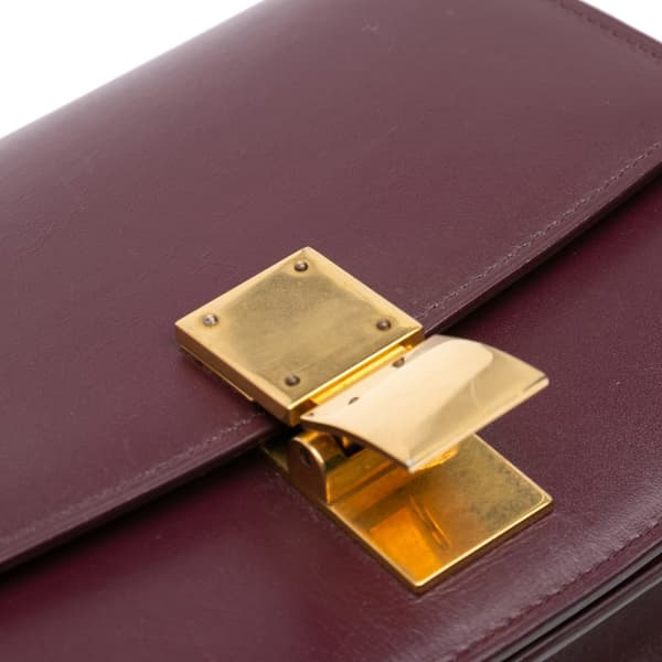 Pre-owned Celine Small Calfskin Classic Box Red