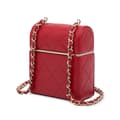Miniatyrbillede 2 af 10: Pre-owned Chanel Small CC Lambskin Box Vanity with Chain Red