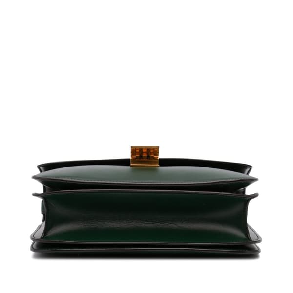 Pre-owned Celine Medium Calfskin Classic Box Green