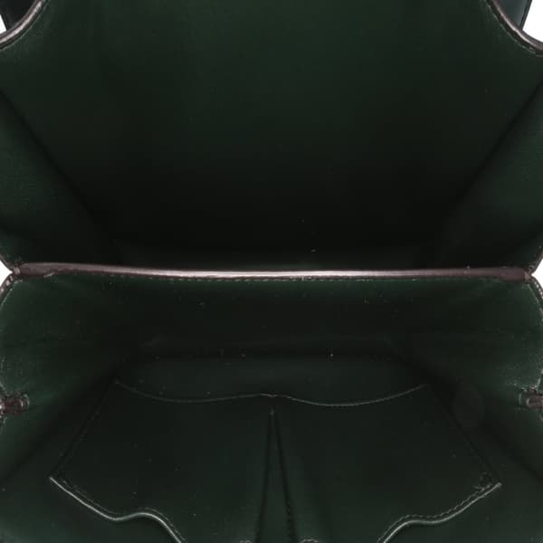 Pre-owned Celine Medium Calfskin Classic Box Green