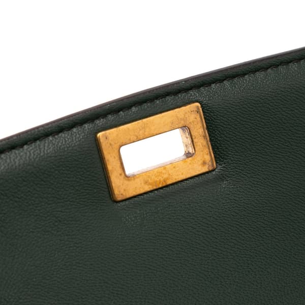 Pre-owned Celine Medium Calfskin Classic Box Green