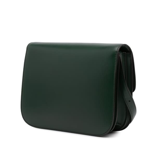 Pre-owned Celine Medium Calfskin Classic Box Green