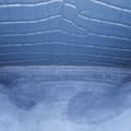 Miniatyrbild 5 av 10: Pre-owned Saint Laurent Medium Croc Embossed Monogram Sunset Bag Blue